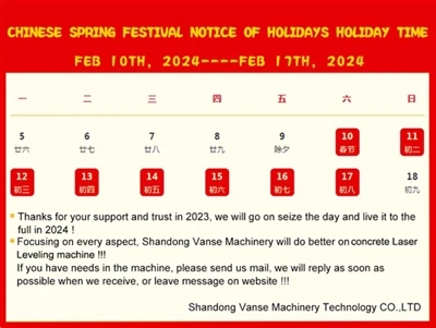 2024 Kineski proljetni festival Obavijest o praznicima Vrijeme praznika